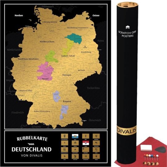 Mapa de Alemania para rascar