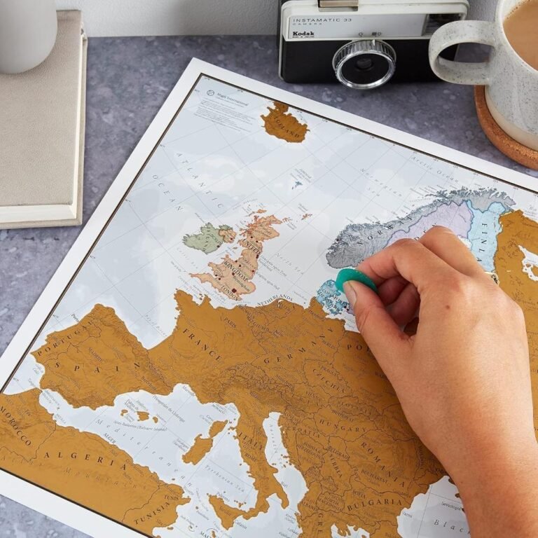 Mapa Mundi Para Marcar Viajes Mapa Del Mundo Para Rascar - Negro | Seguidor De Viajes, Poster Para Recordar Aventuras, Regalo Para Viajeros Poster